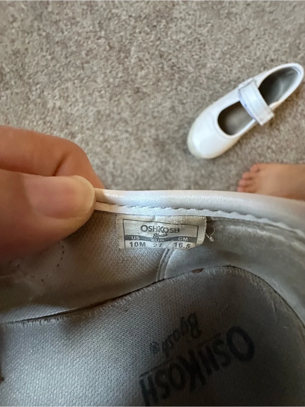 OshKosh B'gosh White Girls' Mary Jane Strap Shoes
